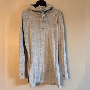 Telluride cowl neck sweater with thumb holes